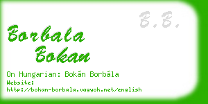 borbala bokan business card